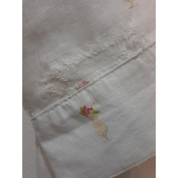 Vintage Chicos No Iron Linen Cocktail Hour Vacation Size 8/10 Button-Down Shirt - Picture 7 of 7